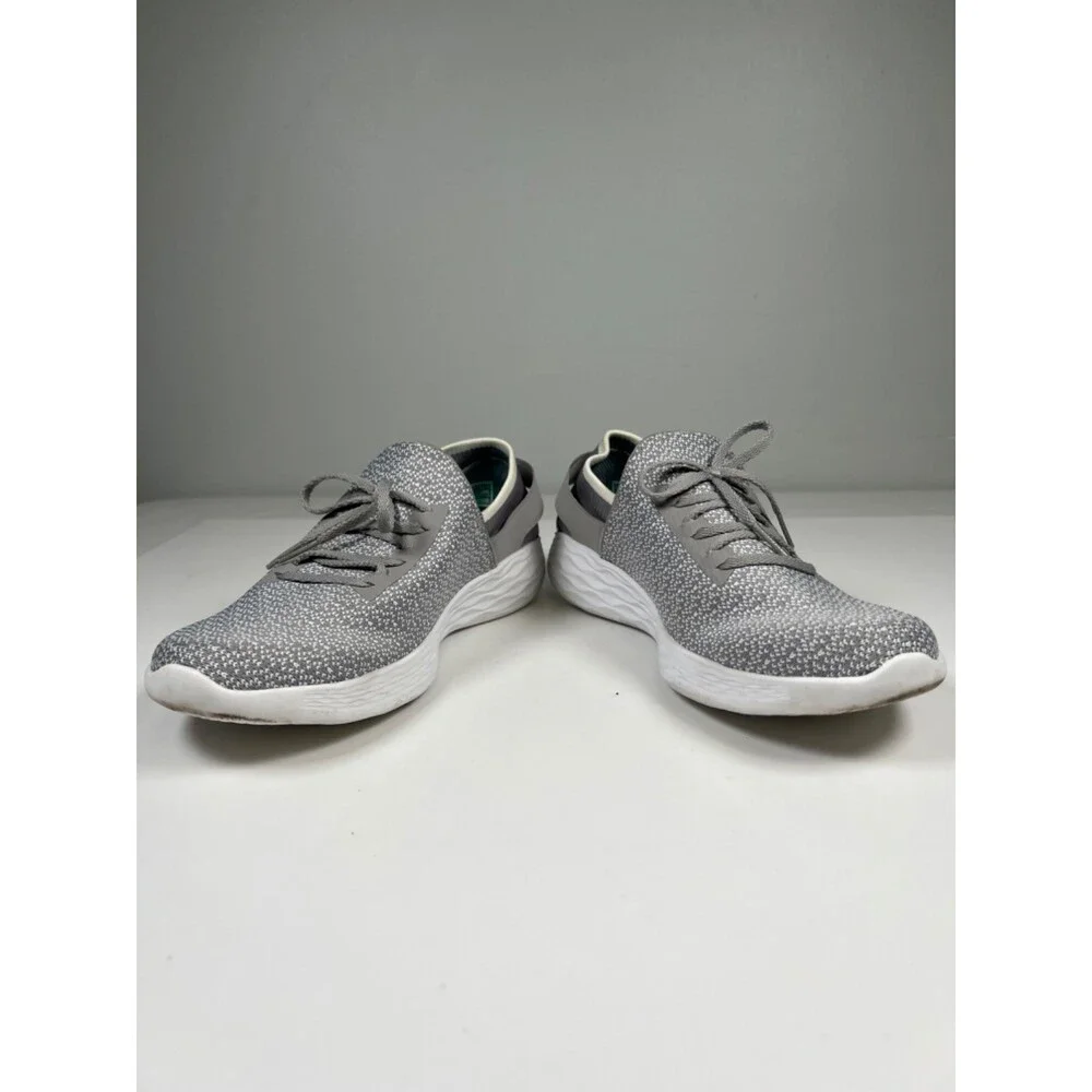 YOU By Skechers Women's Gray Lightweight Slip On Walking Sneakers - 8.5